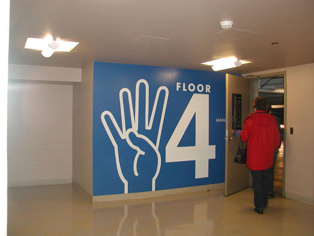 Counting outside the elevator
