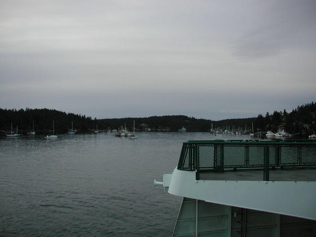 A rare quiet moment in the harbor